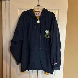 Logo Athletic men’s vintage blue windbreaker Notre Dame jacket size large
